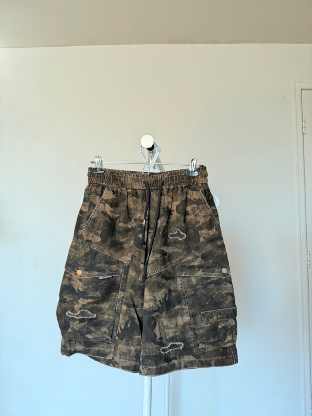 Men's Camouflage Cargo Shorts - Olive Taupe